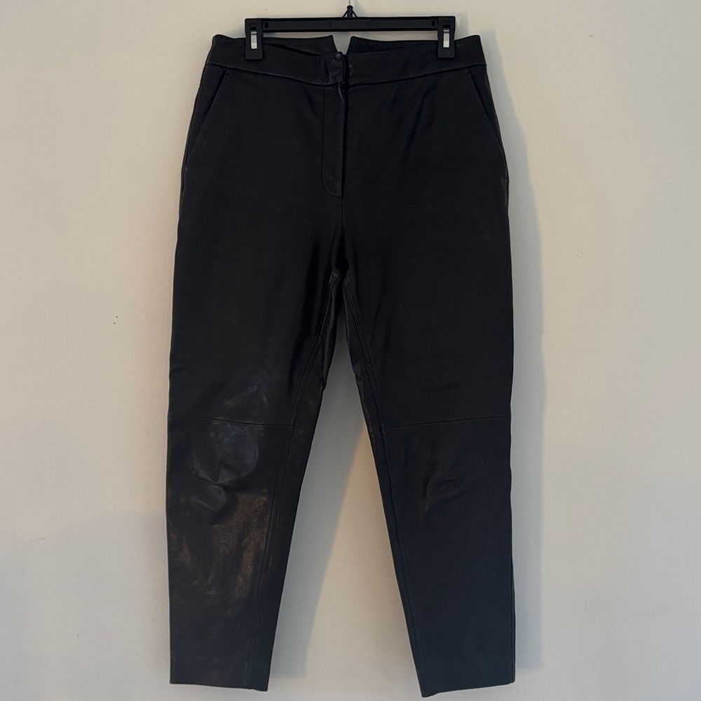 Rag & Bone Lambskin Leather Straight Leg Pant